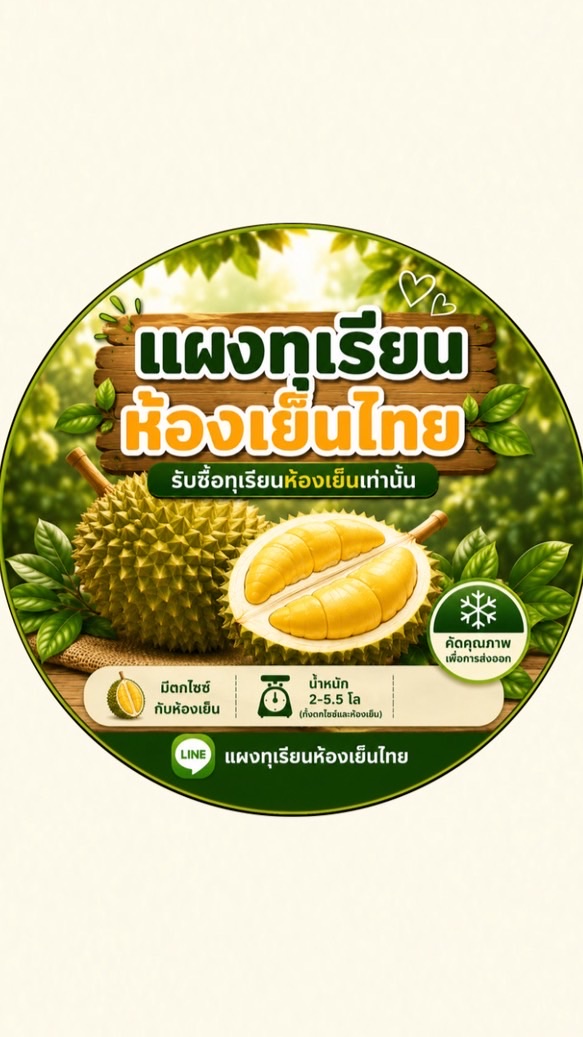 ทุเรียนห้องเย็นไทย