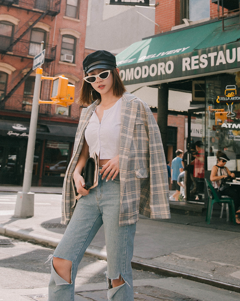 兩顆釦/前口袋/舒適棉質面料 商品長度/適中商品版型/適中商品厚薄/適中商品彈性/適中