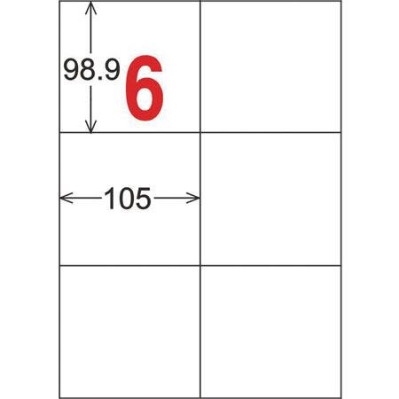 龍德 LD-808-W-C 三用電腦標籤 A4-6格 白色 (20張/包)