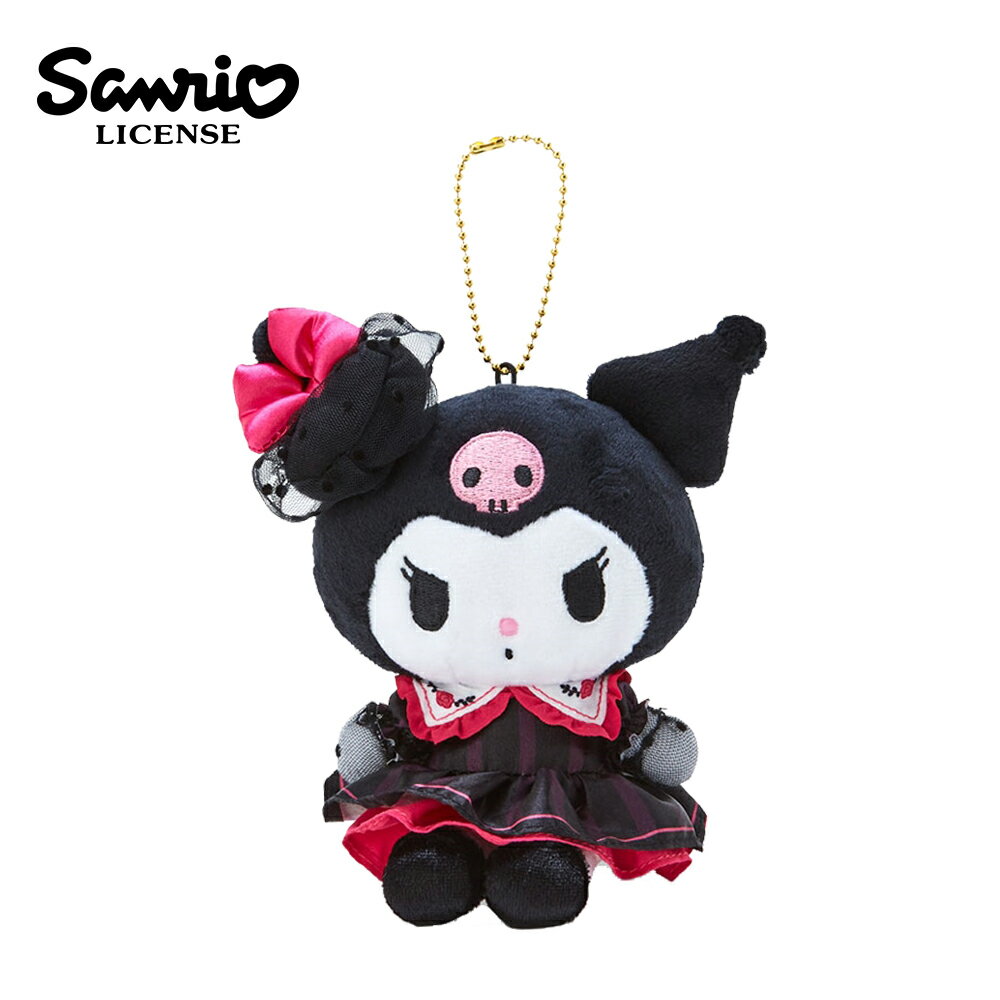 【日本正版】酷洛米 玩偶吊飾 絨毛玩偶 娃娃 庫洛米 Kuromi 三麗鷗 - 883747