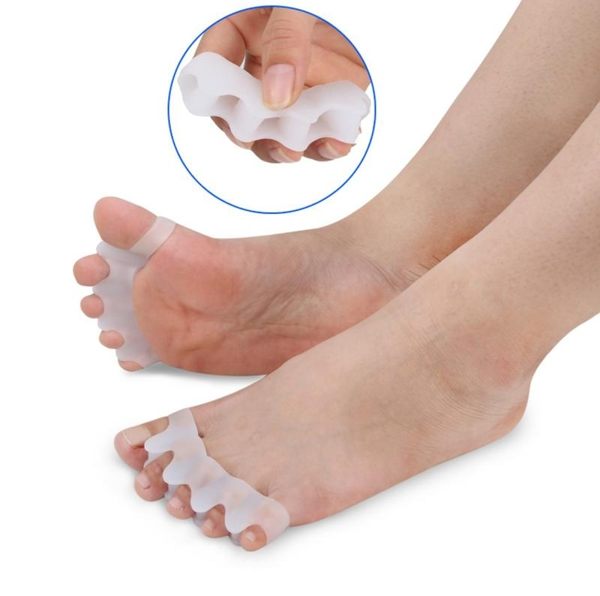 【 五指分趾器 】 ( 一對裝) 錘狀趾分離 分趾套 腳趾重疊分離器 拇趾外翻套 拇外翻腳指頭套