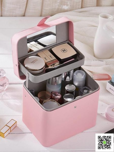 化妝品手提韓國大容量收納包多層化妝箱簡約便攜多功能小號化妝包 一件免運