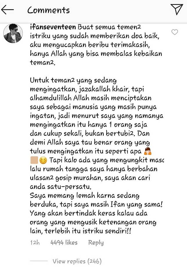 Tanggapan Ivan Seventeen terhadap komentar netizen yang ungkit masa lalu Dylan Sahara, Istri Ifan Seventeen (instagram.com I @dylan_sahara)