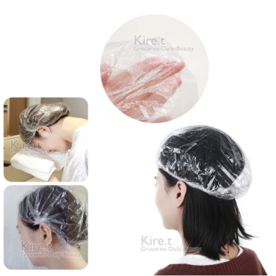 浴帽 淋浴帽 染髮帽 防塵帽 隨用隨丟方便又衛生，便於打理 進入美容院、廚房等，乾淨衛生 小小一個好攜帶、出國旅遊必備 防潑水、防污染、防頭髮掉落等