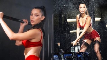 連女生也臉紅心跳！ Bella Hadid 在《 LOVE 》影片中濕身、打輪胎、賣弄性感樣樣來！