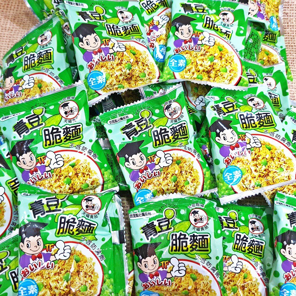 天福小博士素香脆麵-青豆 500g(27包)【2019070800062】(台灣零食)