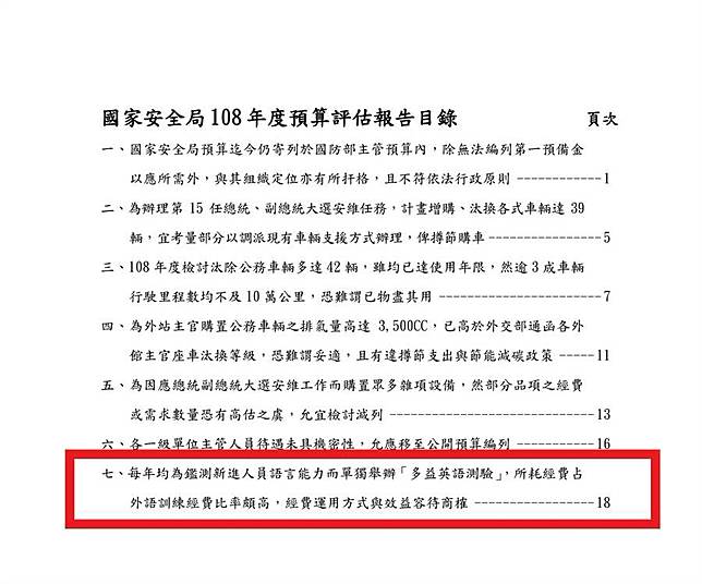 預算中心抓到了 國安局「菜英文」沒證書