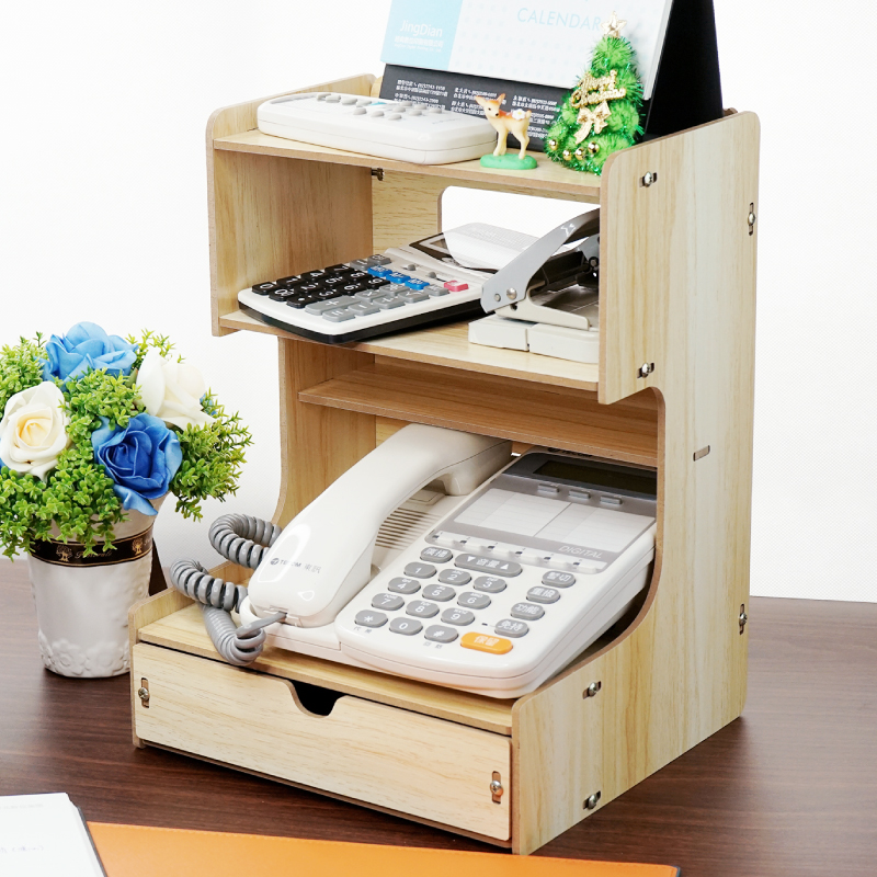 DIY木質文件電話收納架，限時破盤再打8折！