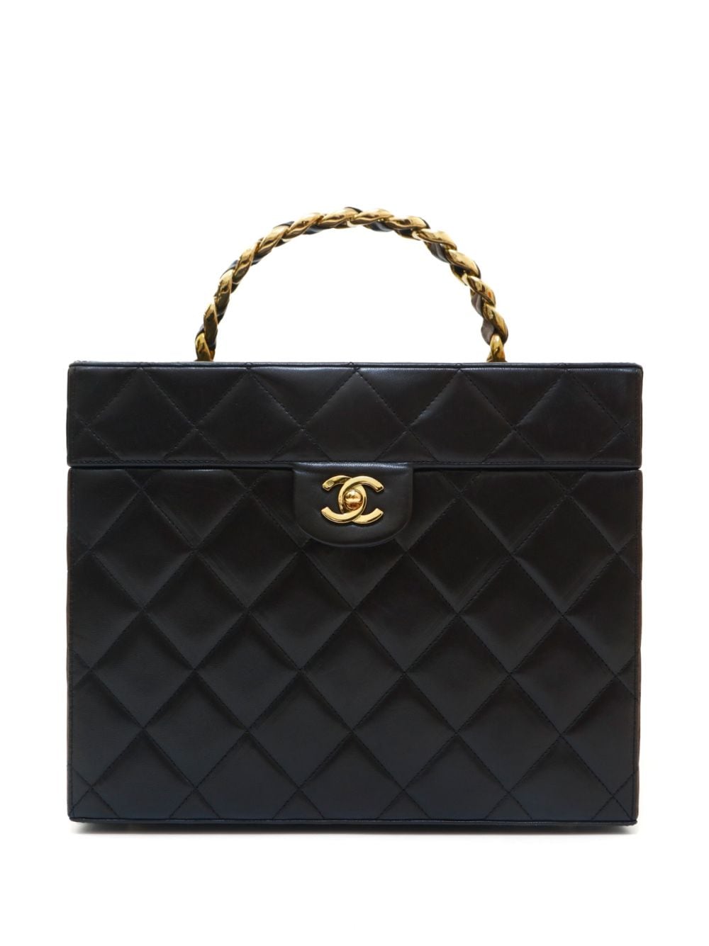CHANEL Pre-Owned - 1992-1994 diamond-quilted tote bag - women - Leather - One Size - Black