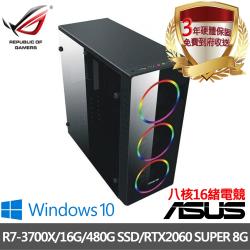 ◎R7-3700X 八核16緒｜華碩B450 GAMING|◎16GB DDR4｜480G SSD|◎RTX2070 SUPER 8G｜Win 10商品名稱:｜華碩B450電競平台｜R7-3700X八