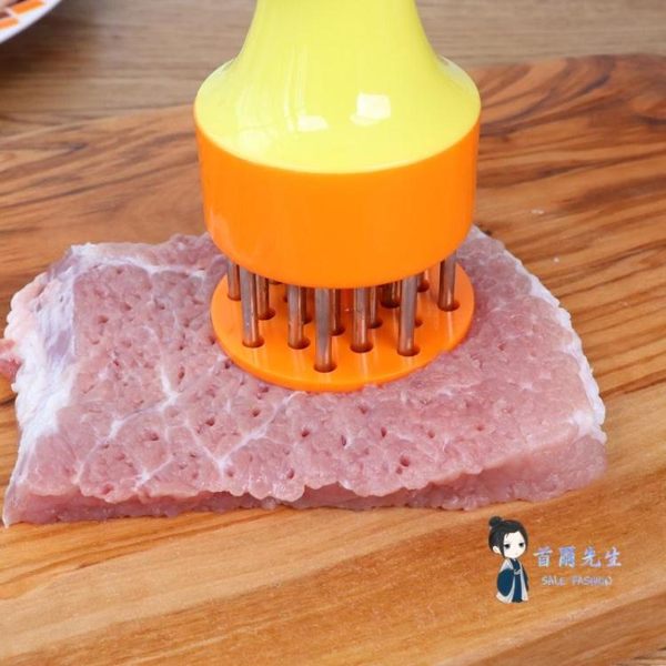 鬆肉針 家用鬆肉針豬扒牛肉工具扎孔針斷筋器廚房豬皮插嫩肉入味器扎肉針