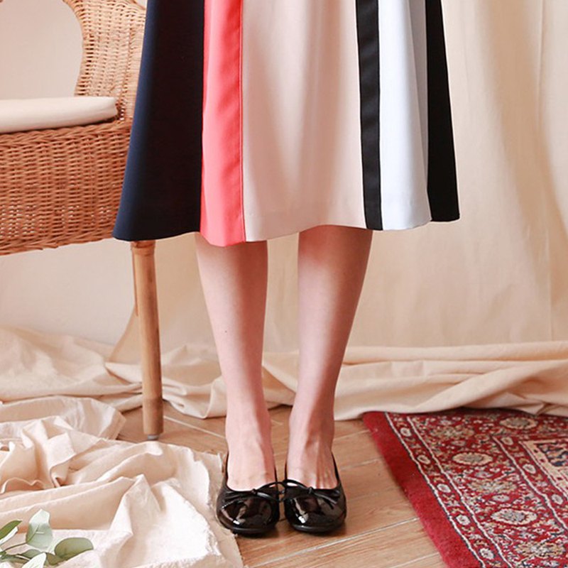 PRE-ORDER-中國人手製 MACMOC Niko (BLACK) 蝴蝶結平底鞋