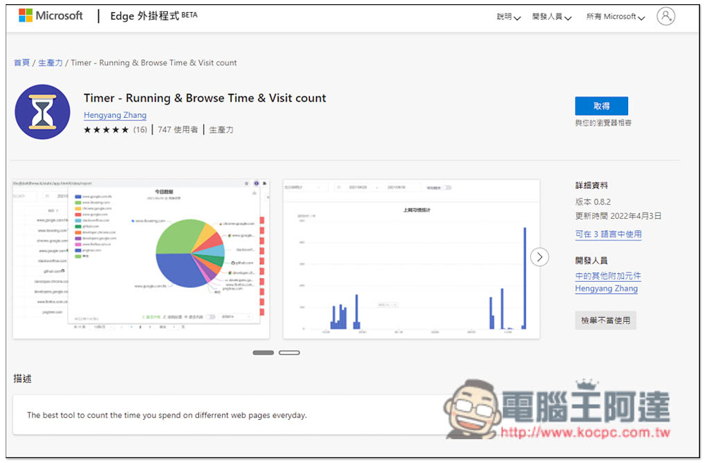 Timer 網費很貴？一款會記錄你各網站瀏覽時間、拜訪次數、並內建限制使用時間功能 | LINE購物
