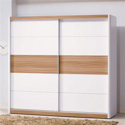 ◎歐式設計簡約風格|◎高品質木心板材質|◎100%全程台灣精心製造類型:衣櫃開門方式:推門層數:三層抽屜:三抽尺寸(公分):寬211x深61x高199公分主材質:木質材質說明:側板木心板、鋼珠滑軌顏色