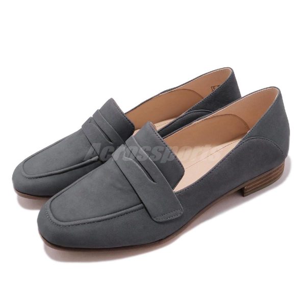 Clarks 低跟鞋 Pure Iris 深灰 真皮鞋面 休閒鞋 女鞋 【PUMP306】 CLF38943SD19