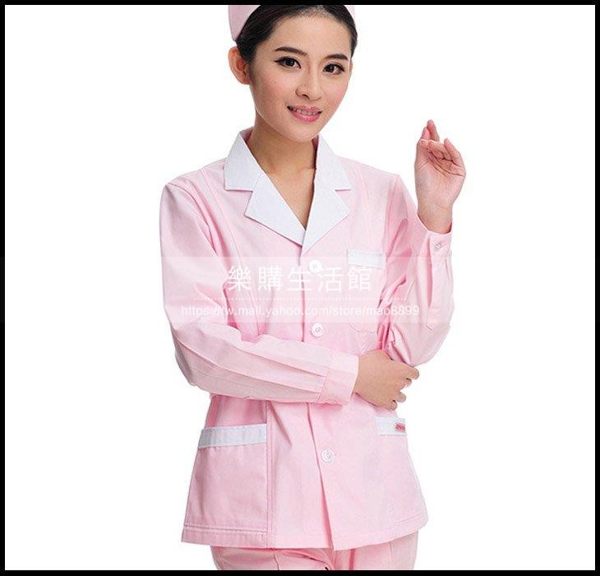 護士服秋冬裝分體圓領醫院醫護白大褂藥店工作服前臺導醫服LG-882242