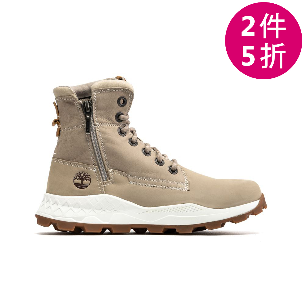 Timberland 男款淺褐色磨砂革側拉鏈靴|A1YMKK51