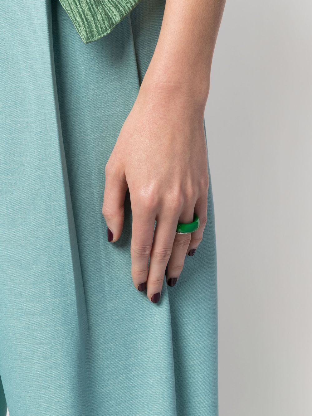 Bottega Veneta slit cuff-style ring