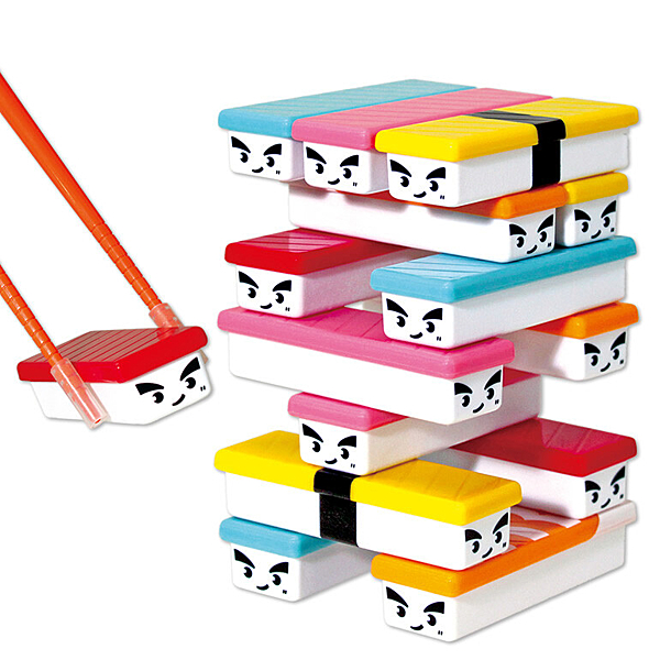 筷子夾壽司疊疊樂 平衡遊戲 懲罰遊戲 日本正版 多種玩法, 可像疊疊一樣的玩法, 也可練習筷子的功力