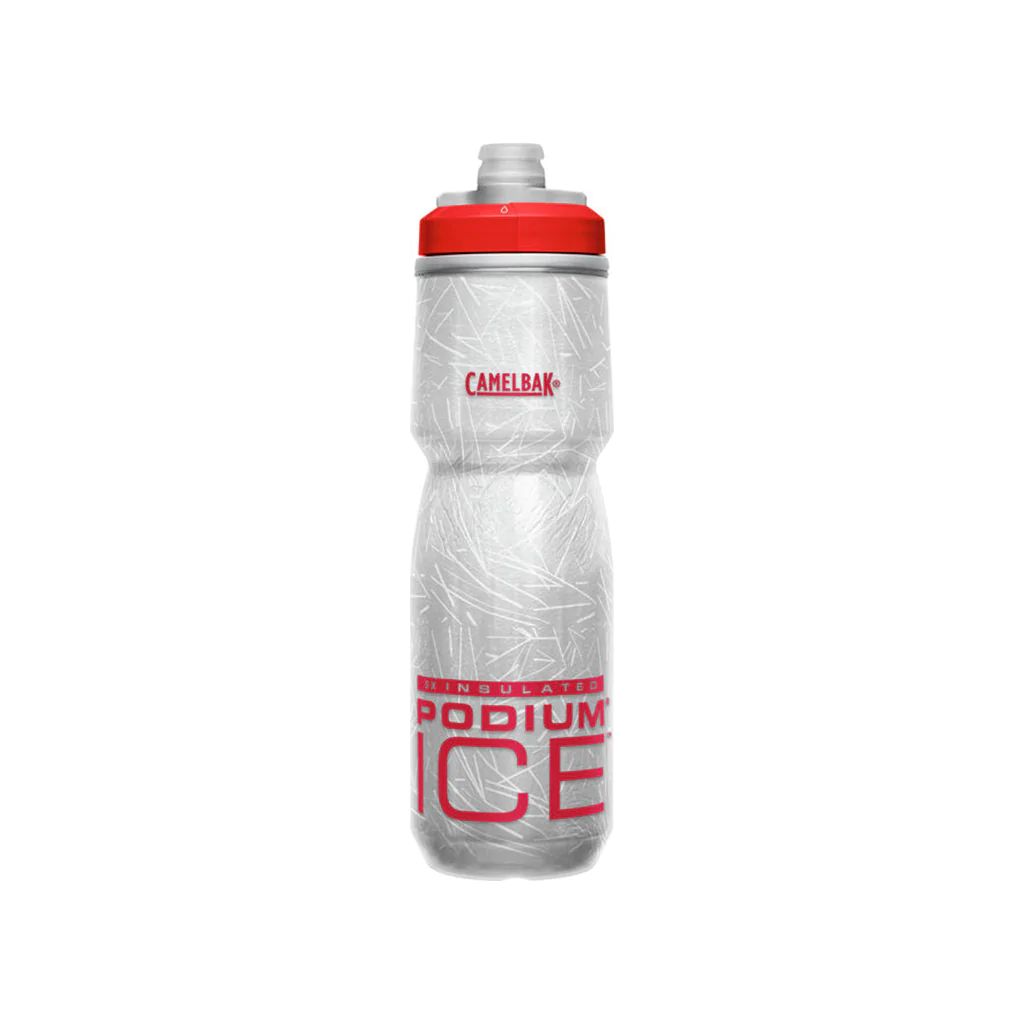 《CamelBak》單車水壺 Podium Ice 5X酷冰保冷噴射水瓶 620ml (艷紅)