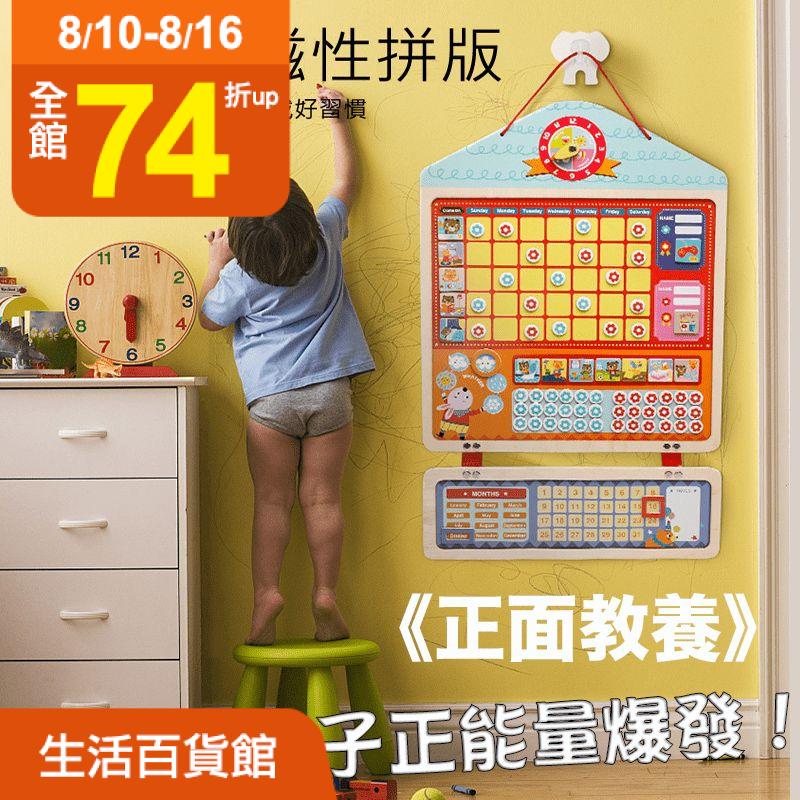 教養好習慣磁性學習板組，有收拾床鋪、自己洗澡、收拾玩具等12塊行為規範磁性貼，涵蓋孩子生活的各種地方，鼓勵孩子養成好習慣。可同時記錄兩個孩子，促進學習。豐富多樣功能，還可增加孩子對季節、天氣和日期的認