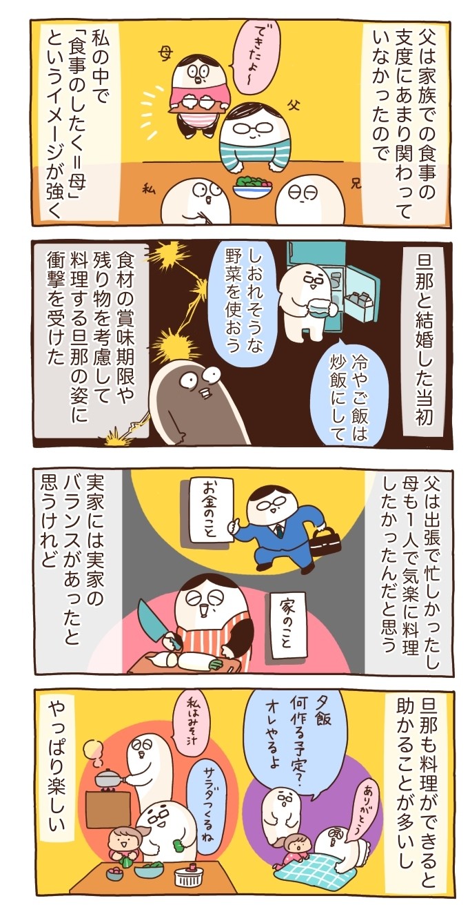 食事の支度 母 な環境に育った私が 料理好きな夫との生活で驚いたこと