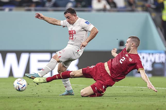 Switzerland power into World Cup knockout stage with victory over Serbia, XINHUA