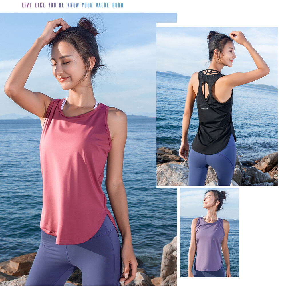 品牌定位:流行品牌 適穿對象:女生 款式:運動背心 袖長:無袖 顏色:黑色/紫色/玫紅 適穿季節:春夏 功能:透氣舒適 主材質:聚酯纖維 尺寸s/m/l