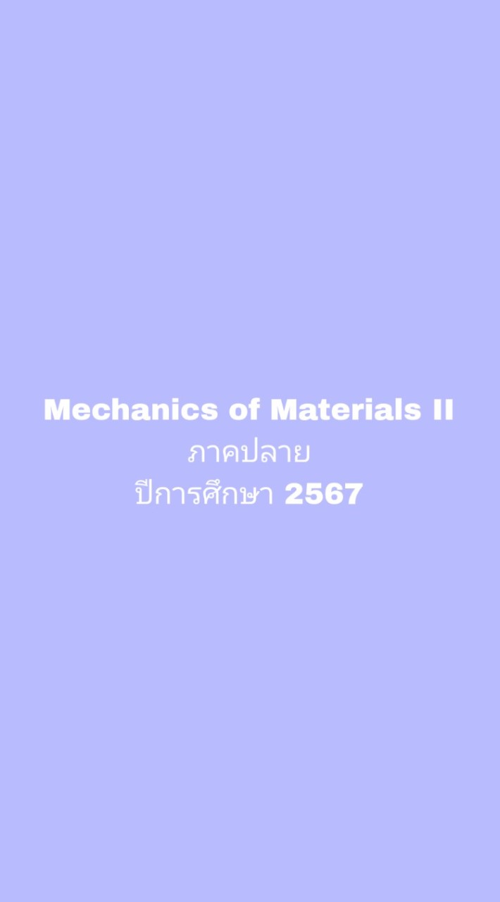 [2567] Mechanics of Material II_CE KUSRC