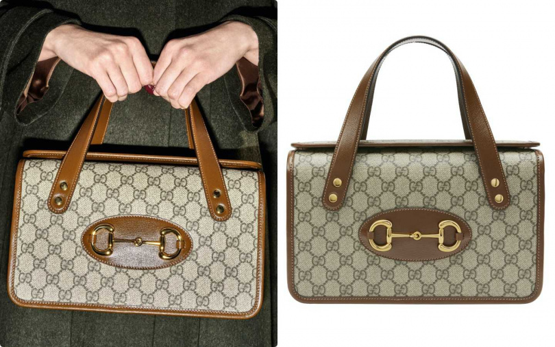 復古方正的設計，無論搭配裙裝褲裝都十分適合。GUCCI 老花小波士頓包／52,500元（圖／品牌提供）