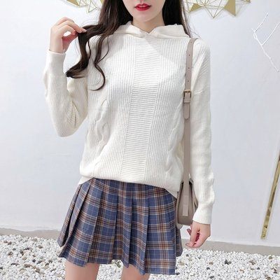 針織毛衣實拍~加厚衛衣女新款韓版寬松套頭秋冬針織衫女內搭毛衣女851．1F118皇潮天下