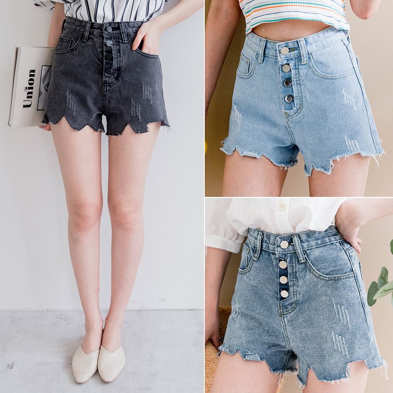 ★現貨69折★原價399-69折$275★miustar 褲管造型切割四釦牛仔短褲(共3色，s-xl)0225 預購【ng001319】