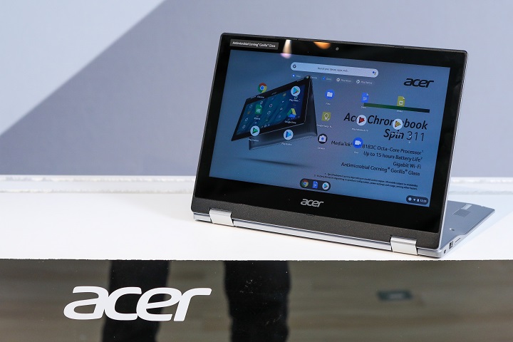 Acer Chromebook Spin 713 與 311 可翻轉設計，符合 Project Athena 驗證