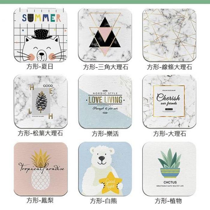 珪藻土杯墊 吸水墊(方形) (多款任選)