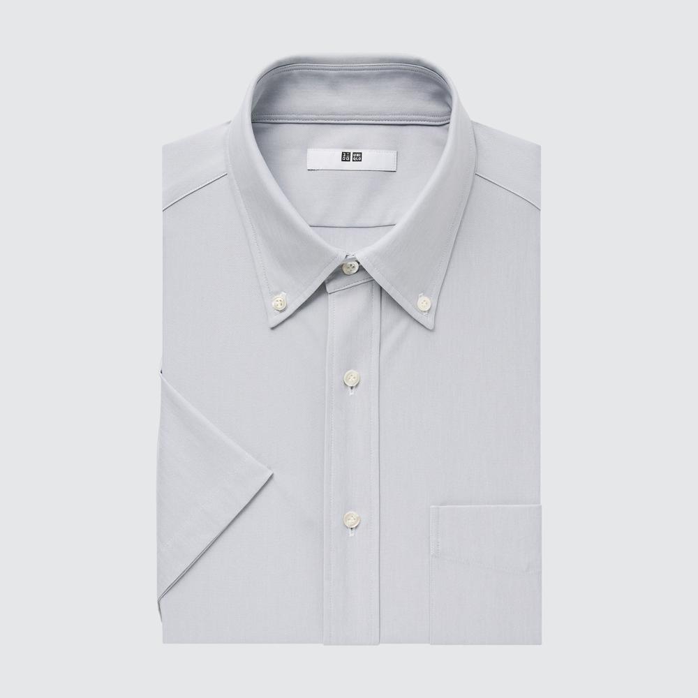 DRY抗皺舒適襯衫(鈕扣領)(短袖)