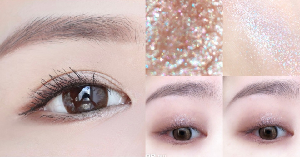 單色眼影萬用畫法 1：白色珠光眼影打底