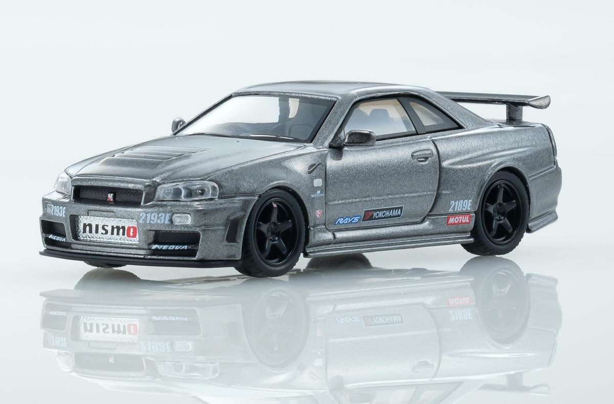 読んでも楽しい1/64スケールの「GT-R R34 NISMO CRS ver.」（&GP）