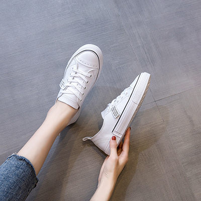 軟底小白鞋 軟底淺口鞋 真皮平底鞋/2色-標準碼-夢想家-0814