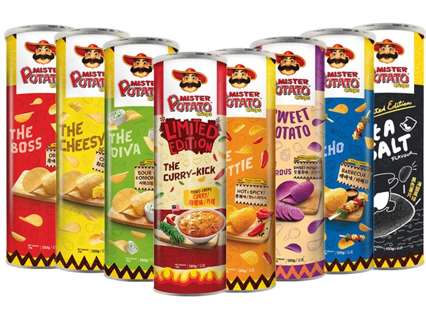 馬來西亞 MISTER POTATO 薯片先生(130g) 原味／起司／洋蔥／咖哩／香辣／紫薯／燒烤／海鹽／巴拉多辣醬 多款可選【D332415】