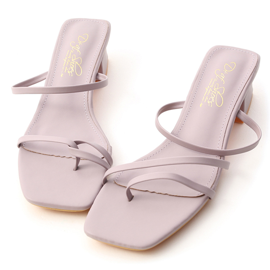 不對稱設計低跟涼鞋 紫色涼鞋推薦