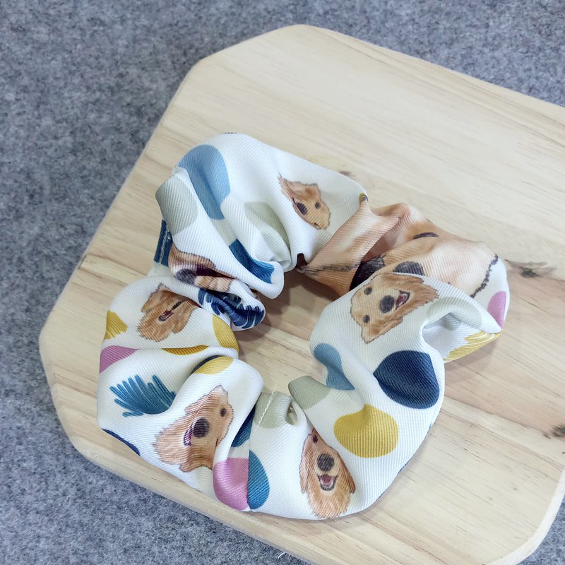 狗狗圖案髮圈，獨一無二，純手工車縫