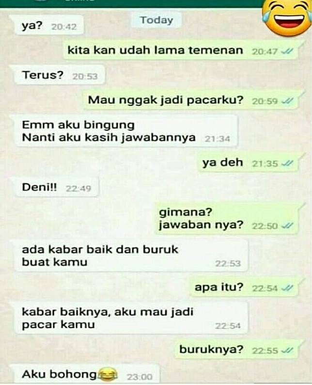 Dialog romantis sepasang kekasih