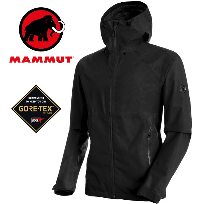 Mammut 長毛象 防水透氣GoreTex外套/登山雨衣Convey Tour 男1010-26030 0001黑色