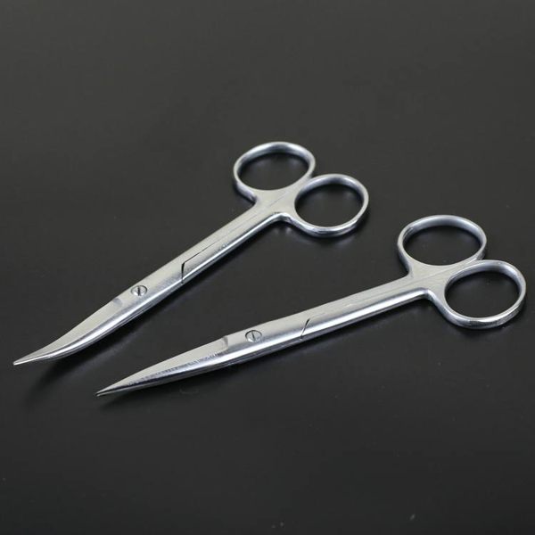 醫用不銹鋼剪刀 尖彎頭圓直剪彎剪外科手術直尖美容眼科拆線剪刀