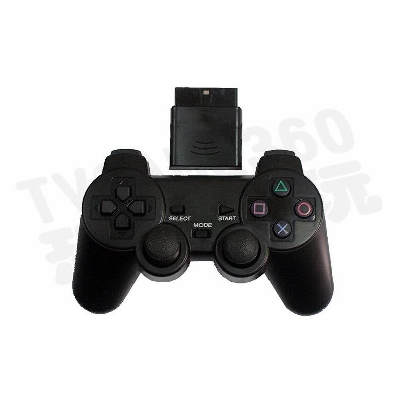 PLAYSTATION 2 PS2 副廠無線控制器 含無線接收器 黑色 搖桿 手把 手柄 把手【台中恐龍電玩】