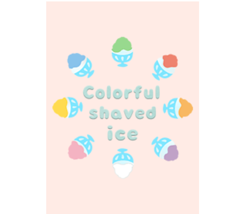 colorful shaved ice Overseas edition