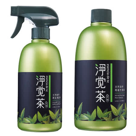 茶寶 淨覺茶 茶籽地板洗潔液500ml+茶籽衛浴清潔液500ml(共12瓶特價)