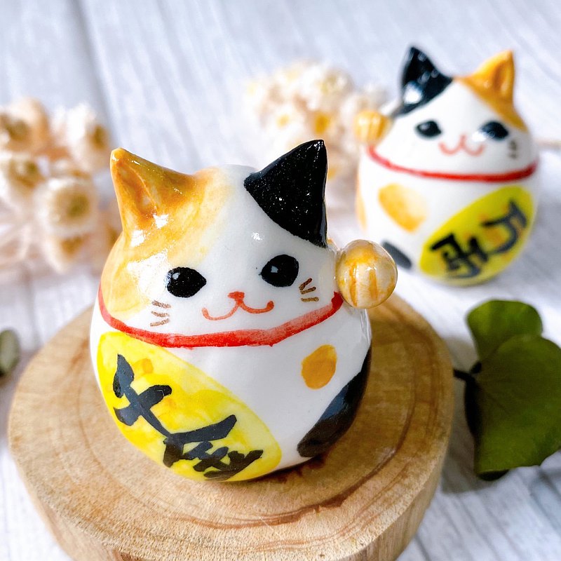 【手捏瓷偶】千金萬兩招財貓