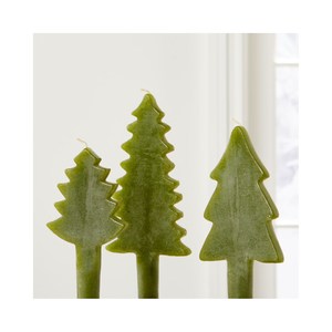 Crate&Barrel Rustic 抹茶餐燭 3入