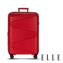 ◎各尺寸皆有彈性加大空間設計|◎箱體採用新一代PP材質 獨家專利抗污/防潑水/防爆拉鍊|◎新式內崁式TSA國際海關密碼鎖搭配頂級萬向靜音飛機輪品牌:ELLE尺寸範圍:21~24吋實際吋數:24吋主商品